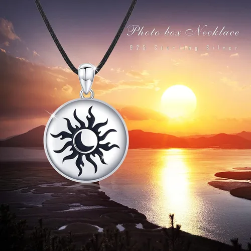 Vista 7 de OHAYOO Medallón de collar de conejo que sostiene fotos de plata de ley 925, medallón de fotos de conejo, regalos personalizados para mujeres, niñas