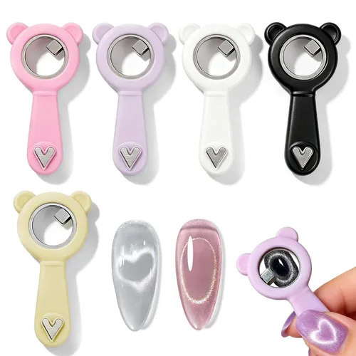 Vista 10 de 13 piezas de imanes para uñas con efecto ojo de gato, súper imanes magnéticos para uñas, imanes de gel para uñas con efecto ojo de gato 3D, varita