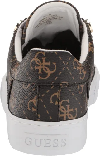 Vista 3 de GUESS Loven Sneaker para mujer, marrón (Brown Multi Fabric)