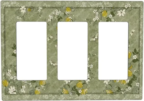 Vista 253 de Decorative Outlet Covers Blue Background White Cat Daisy Floral 2-Gang 1-Gang Wall Plate Single Toggle/Rocker Farmhouse Style Light Switch Covers