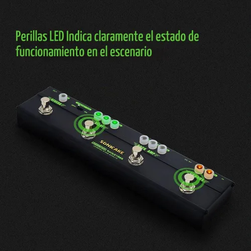 Vista 5 de SONICAKE Pedal de Efectos Múltiples para Guitarra Chorus Delay Reverb Distorsión Tono Rock Clásico Pedal de Guitarra Rockstage Con Simulación