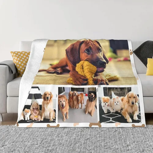 Vista 18 de Amuck - Manta personalizada con foto y texto, para sofá, cama, sofá, hogar (10 collages de fotos), 50 x 40 pulgadas