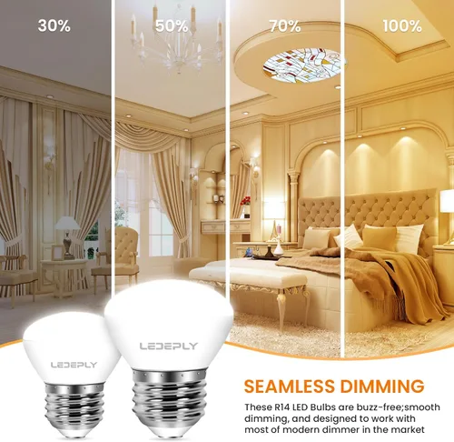 Vista 5 de Bombilla LED R14, 4 W = 40 W regulable E26 Base Mini LED Reflector