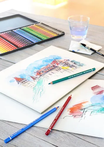 Vista 4 de Faber-Castell Albrecht Dürer® - Lápices de acuarela para artistas, lata de 60