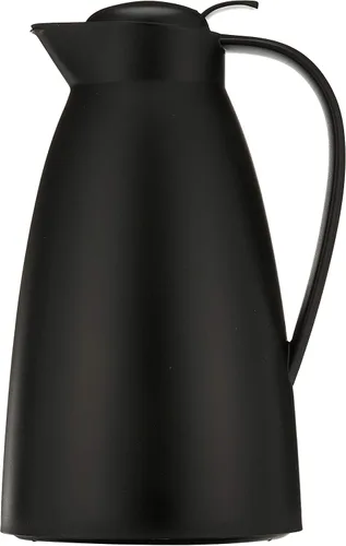 Vista 2 de Garrafa térmica Alfi de plástico esmerilado al vacío con vidrio, Negro