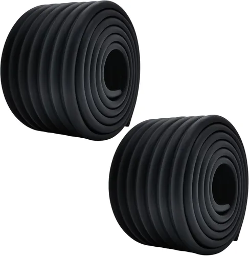 Vista 13 de M2cbridge Cobertura Multifuncional para Bordes y Esquinas, Protector de Seguridad para Bebés, DIY (Negro 4 m) Parachoques NBR de alta densidad