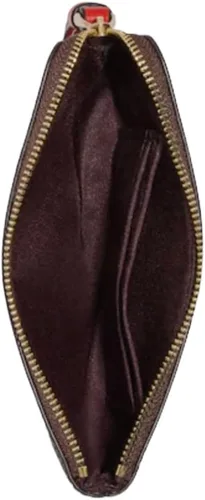 Vista 2 de Pulsera con cremallera en la esquina en lienzo con estampado de erizo, DoradoMarrón Negro Multi