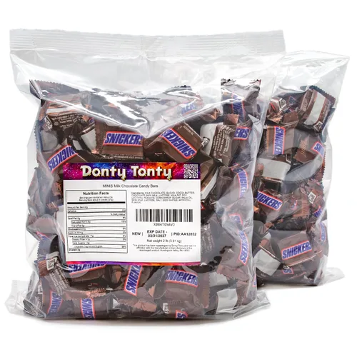 Vista 8 de MINIS - Barras de chocolate con leche de 2 libras, paquete antiderretimiento, envueltas individualmente (110 piezas), bolsa a granel, práctico