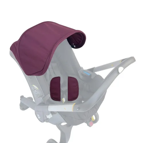Vista 9 de Accesorios de Repuesto para Cochecito Capota, Escudo de Protección, Parasol Textil Compatible con Asiento de Automóvil y Cochecito Doona (Negro)