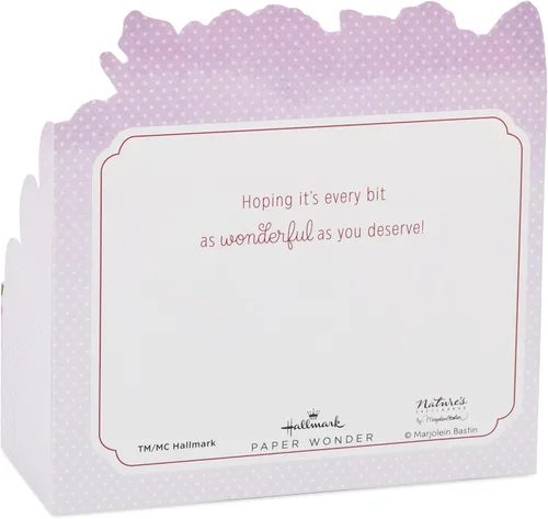 Vista 3 de Hallmark Paper Wonder - Tarjeta de cumpleaños desplegable (mariposa y flores)
