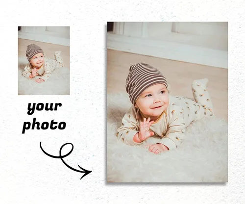 Vista 2 de Qxatwvic Impresiones de lienzo personalizadas con tus fotos, impresiones de lienzo personalizadas para dormitorio, sala de estar, regalo