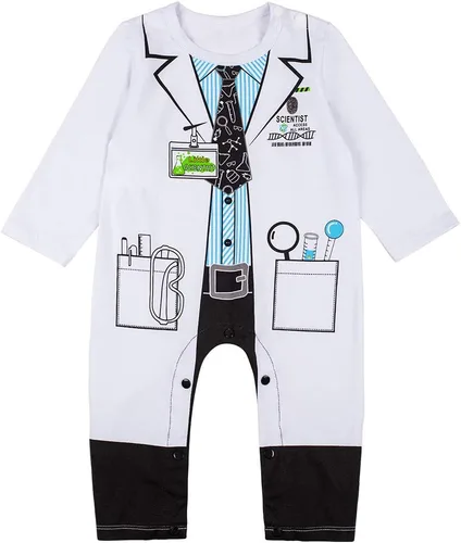 Vista 2 de LENSOUS Body de disfraz de médico para bebé niño