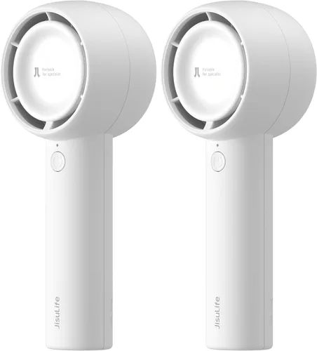 Vista 13 de JISULIFE Mini ventilador portátil, diseño seguro sin aspas, potente ventilador de mano turbo con 3 velocidades, recargable por USB, diseño