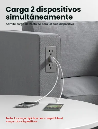 Vista 2 de JSAUX Bloqueador de datos, bloqueador de datos USB 2 en 1, solo carga, paquete de 2, gris