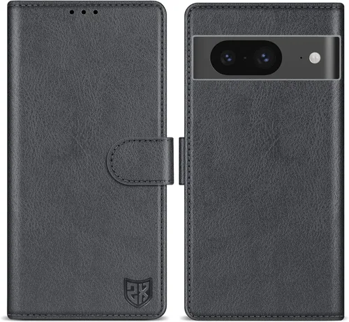 Vista 8 de ZZXX Funda tipo cartera para Google Pixel 8 con bloqueo RFID, ranura para tarjetas, función atril, cierre magnético, funda protectora de cuero