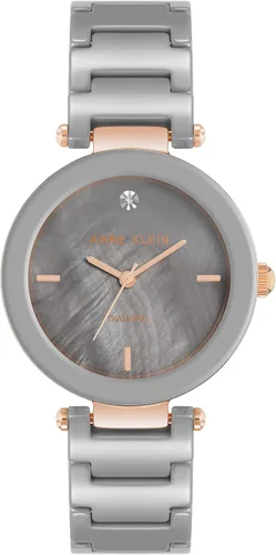Vista 8 de Anne Klein Women's Black Ceramic Bracelet Watch with Diamond Accent