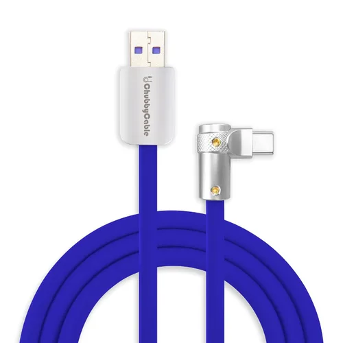 Vista 38 de chubbycable FlexElbow - Cable de carga rápida de 90 grados y 240 W, cable USB C en ángulo recto, cable de carga de silicona compatible con iPhone