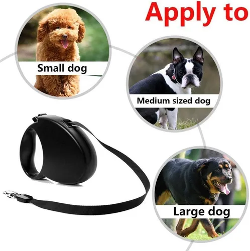 Vista 4 de Correa retráctil automática para perros, correa de entrenamiento para explorar – Cuerda de correr para caminar perro de 10 pies/16.7 pies