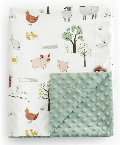 Vista 11 de david's kids Manta de bebé Minky Animal 30 x 40 pulgadas EE.UU