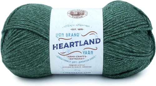 Vista 11 de Lion Brand Yarn Heartland Yarn, Hilo de Peso Medio para Tejer, Ganchillo y Manualidades, 1 Paquete, Great Smoky Mountains Grandes Montañas Humeantes