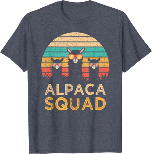 Vista 79 de Divertidas gafas de sol de escuadrón de alpaca Cool Alpacas Vintage Gift T-Shirt, Negro, S