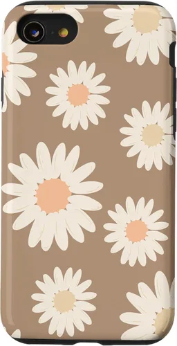 Vista 18 de Boho Neutral Cute Floral Pattern White Daisy Flowers Spring Case for iPhone 17