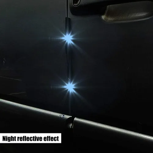 Vista 4 de 4 tiras anticolisión para puerta de automóvil con fluorescente, tira protectora universal autoadhesiva para espejo retrovisor, protectores
