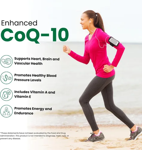 Vista 3 de Zaytun Halal CoQ10 altamente absorbente, uno por día, apoya la salud cardíaca y la producción de energía, 60 mini cápsulas blandas, fabricadas