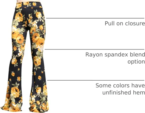 Vista 5 de ShopMyTrend - Pantalones de yoga largos con piernas anchas y acampanadas estilo palazzo, con cintura alta, para mujer