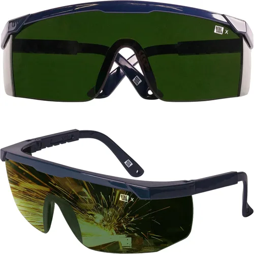 Vista 9 de LANON OTG Gafas de seguridad para soldadura, gafas de seguridad IR5.0 Verde oscuro