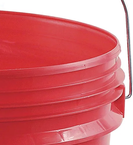 Vista 4 de AFF Cubo resistente de 5 galones con tapa, rojo, 1 paquete, AFFBUCKET