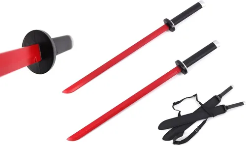 Vista 5 de Espadas de espuma para práctica, espadas de entrenamiento para enfrentamiento con funda de nylon.