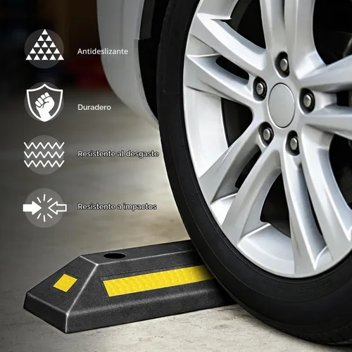 Vista 2 de DNA Motoring TOOLS-00826 - Paquete de 2 topes de estacionamiento de 21 pulgadas para garaje, ayuda de estacionamiento resistente, accesorios