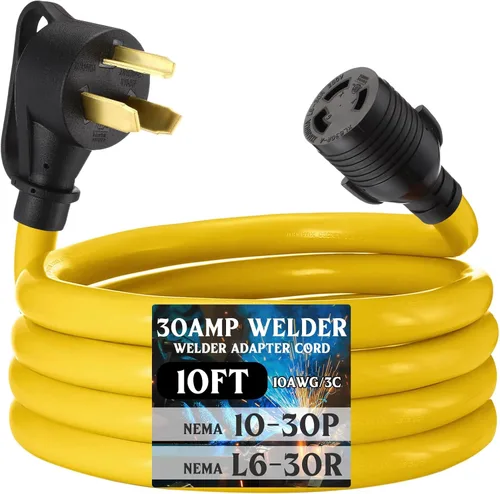 Vista 10 de Tellegloww - Cable adaptador para soldador de 30 amperios NEMA 10-30P a L6