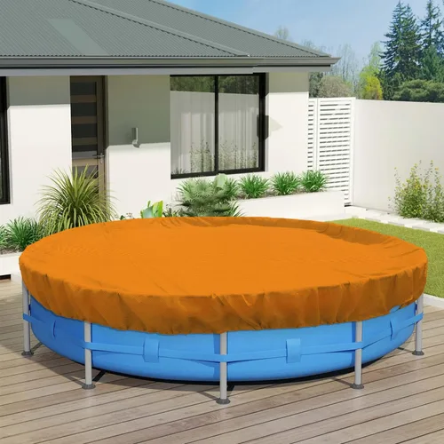 Vista 11 de ECOOPTS Cubierta redonda impermeable de poliéster para piscinas sobre el suelo, protector de cubierta de piscina de invierno (6 pies, turquesa)