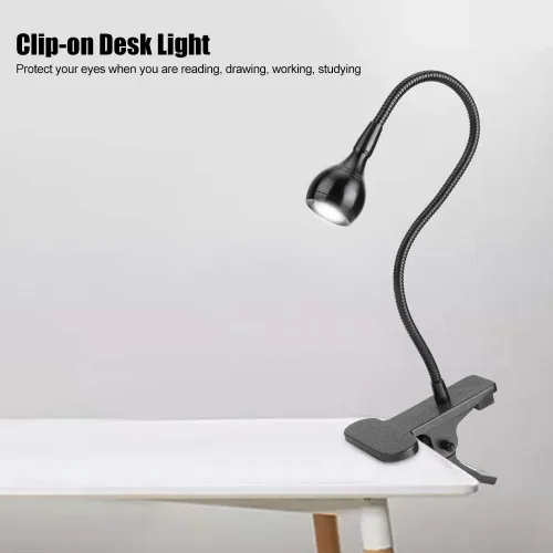 Vista 4 de Yosoo Abrazadera LED, clip de abrazadera flexible USB en luz de escritorio LED lámpara de noche para estudio de lectura