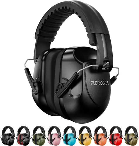 Vista 8 de Noise Reduction Ear Muffs, NRR 34dB Ear Protection for Adults Black Red