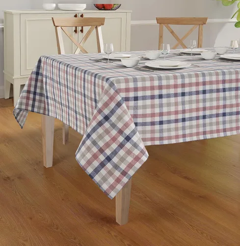 Vista 31 de Mantel de mesa rectangular - Cubierta de mesa - Algodón con costura mitrada - Fundas de mesa a cuadros para cocina, comedor, bodas, decoraciones