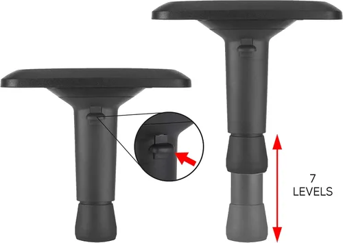 Vista 2 de Par de reposabrazos ajustables de repuesto, soporte vertical con almohadillas para la mayoría de sillas de juegos (4D)