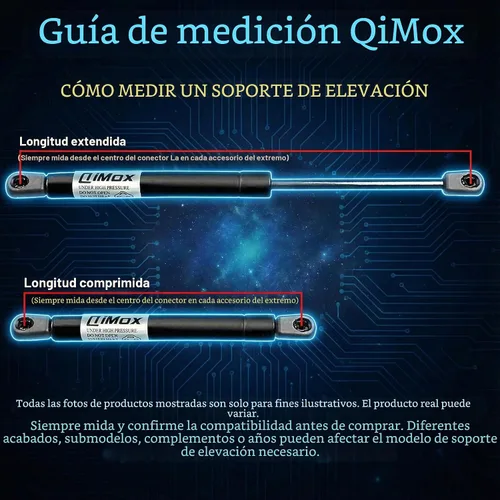 Vista 2 de Cantidad (2) QiMox Soportes de elevación para puerta trasera, puntales compatibles con Dodge Durango 2011-2021 con puerta trasera eléctrica
