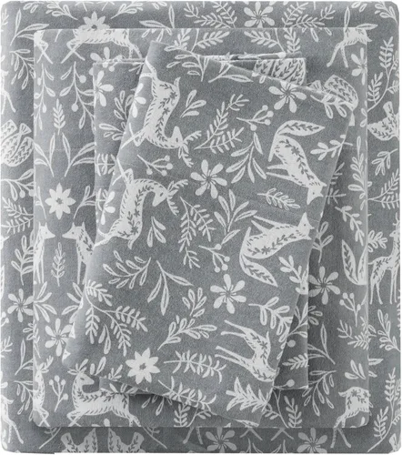 Vista 84 de Sleep Philosophy - True North - Juego de sábanas de franela, 100% de algodón, cómodo, bonito y muy suave, con bolsillo elástico que se adapta a
