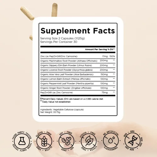 Vista 7 de Cápsulas diarias para la salud intestinal – Suplemento natural 8 en 1, bálsamo de limón, hinchazón y alivio de gases, reparación de revestimiento