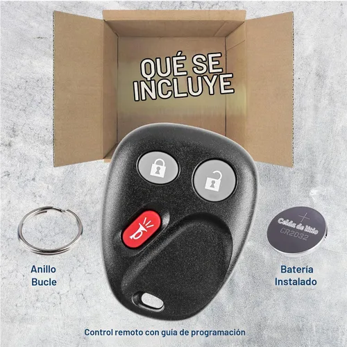 Vista 2 de Llavero control remoto de acceso sin llave de reemplazo con 3 botones de Keylessoption , Negro