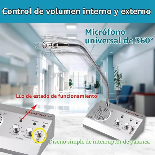 Vista 9 de Sistema de intercomunicación de ventana de doble vía,Altavoz de alta potencia,Altavoz de micrófono para ventana de cajero, Interfono bidireccional