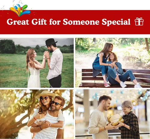 Vista 6 de PINKDODO Pulseras de cuerda roja de protección ajustable de buena suerte nudo pulsera para parejas, amigos, familia, mujeres, hombres, niñas y niños