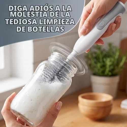 Vista 2 de Limpiador de cepillo eléctrico portátil con caja de almacenamiento, kit 4 Gris