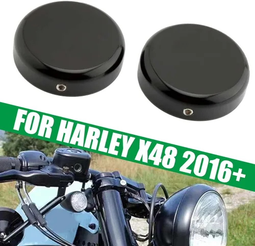 Vista 8 de Tapa de tuerca de vástago de horquilla superior negra para Harley-Davidson XL1200X 48 2016-2022