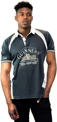 Vista 2 de Guinness - Camiseta de rugby con diseño de color negro