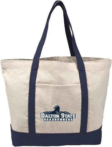 Vista 268 de Campus Lab Bolsa de lona con logotipo primario colegiado con bolsillo externo, bolsa de hombro reutilizable para ir de compras, playa Águilas A&m