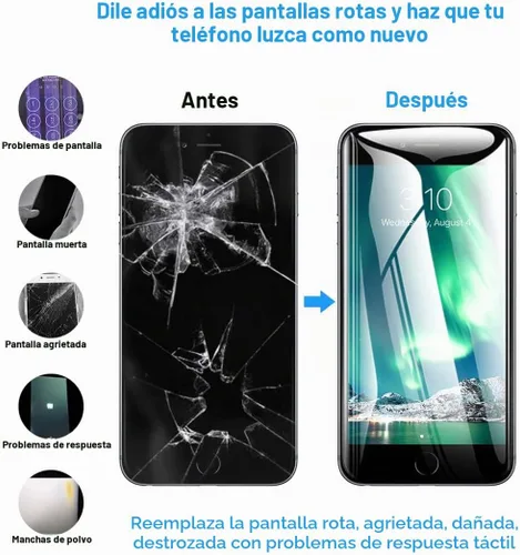 Vista 4 de EFAITHFIX para iPhone 7 Plus, reemplazo de pantalla LCD blanca de 5.5 pulgadas, montaje de marco, pantalla LCD, pantalla táctil 3D, digitalizador